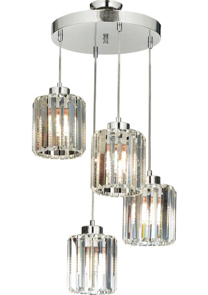 AV-65230-4KT Krom Kaplama Modern Avize E27 Metal Kristal 40cm fiyatları