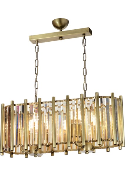 AV-65222-YM-E Eskitme Kaplama Modern Avize E14 Metal Kristal 65x22cm fiyatları