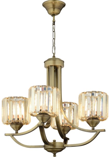 AV-65226-4E Eskitme Kaplama Modern Avize E27 Metal Kristal 55cm fiyatları