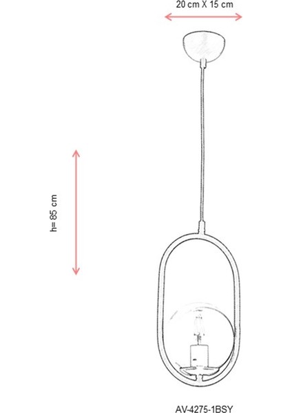AV-60180-1BSY Siyah Boyalı Modern Avize E27 Metal Cam 16cm modelleri