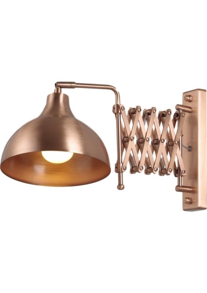 HAP-9082-CPR Bakır Kaplama Aplik E27 Metal 22x45cm