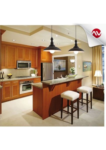 AV-4100-M5-BSY Siyah Boyalı Modern Avize E27 Metal 35cm
