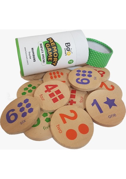 Memory Game Numbers - Ahşap Sayılar