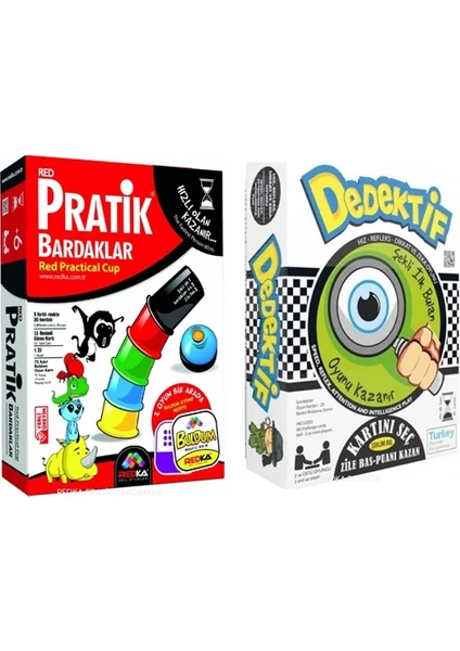 Pratik Bardaklar + Dedektif Kutu Oyunu 2'li Set