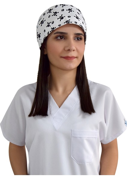 Kurukafa Desenli Cerrahi Doktor Hemşire Hastane Bonesi modelleri