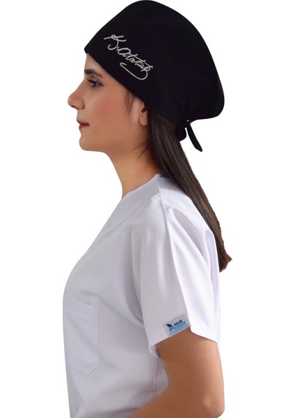 Atatürk Imzalı Siyah Cerrahi Doktor Hemşire Hastane Bonesi fiyatları