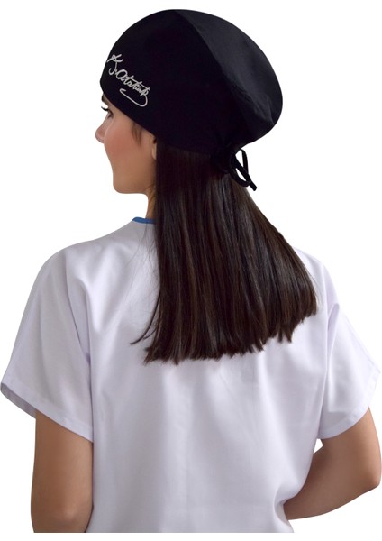 Atatürk Imzalı Siyah Cerrahi Doktor Hemşire Hastane Bonesi modelleri