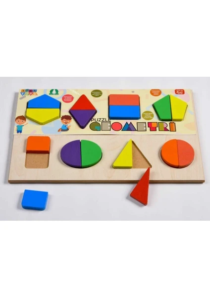 Türk Toys Türk Toys ahşap Geometri Eğitici Bultak Puzzle Çocuk Oyuncağı 