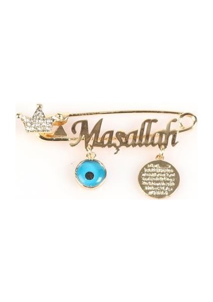Maşallah Yazılı Bebek Yaka İğnesi