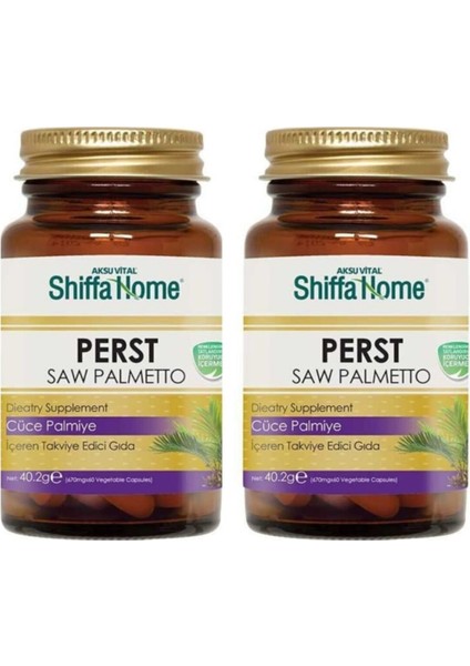 Perst Saw Palmetto Içeren Gıda Takviyesi 60 Kapsül x 2