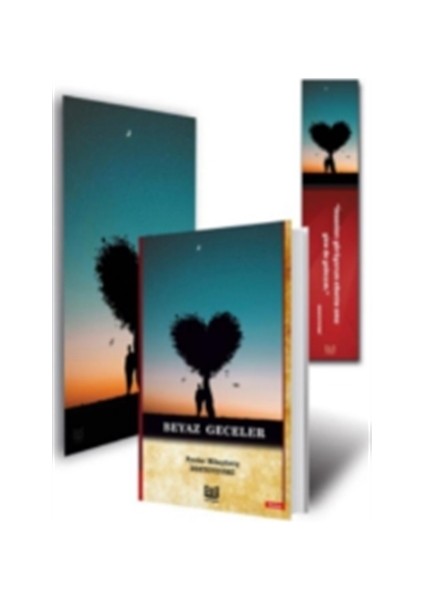 Beyaz Geceler - 3'lü Set (Kitap - Mini Tablo - Ayraç) - Fyodor Mihayloviç Dostoyevski