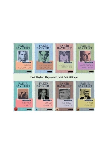 Genç Emekli - Sıladan Uzakta - Dost Yüzleri - 8 Kitap Takım - Fakir Baykurt