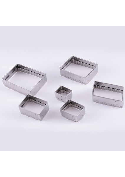 Dikdörtgen Dişli Metal Volovan Set 6 Parça