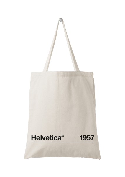 Adios Helvetica Tasarımcı Baskılı Ham Bez Çanta