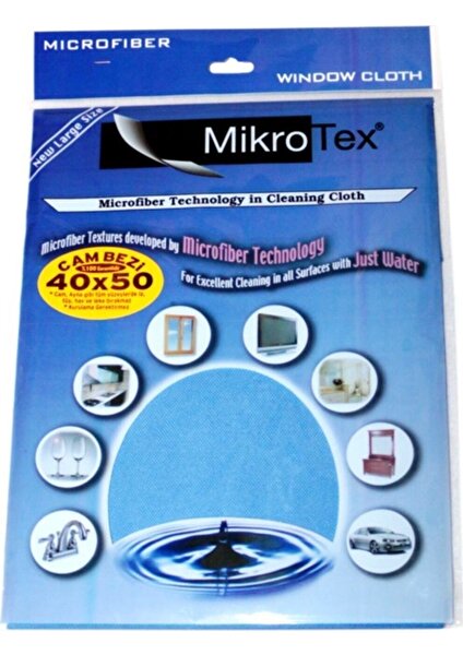 Mikrotex Mikrofiber Cam Temizlik Bezi 40*50 cm ( 2 Adet)