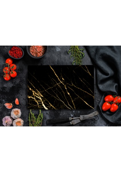 Sarı Altın Mermer Cam Kesme Tahtası - Cam Kesme Tablası | 20 cm x 30 cm