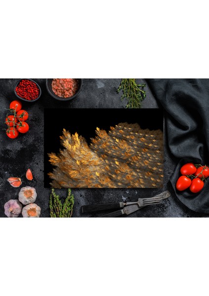 Sonbahar Cam Kesme Tahtası - Cam Kesme Tablası | 20 cm x 30 cm