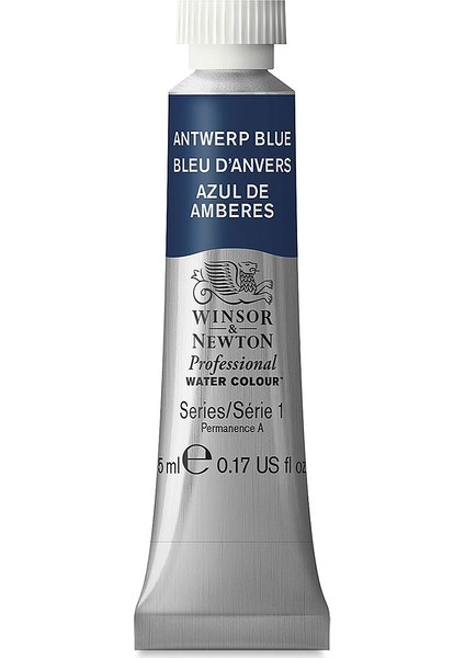 Winsor & Newton : Professional : Tüp Sulu Boya : 5 ml : Antwerp Blue 010 S.1