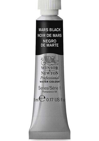 : Professional : Tüp Sulu Boya : 5 ml : Mars Black 386 S.1