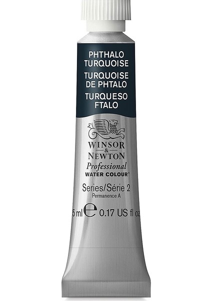 Winsor & Newton : Professional : Tüp Sulu Boya : 5 ml : Phthalo Turquoise 526 S.2