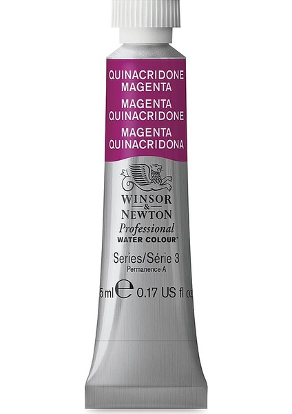 Winsor & Newton : Professional : Tüp Sulu Boya : 5 ml : Quinacridone Magenta 545 S.3