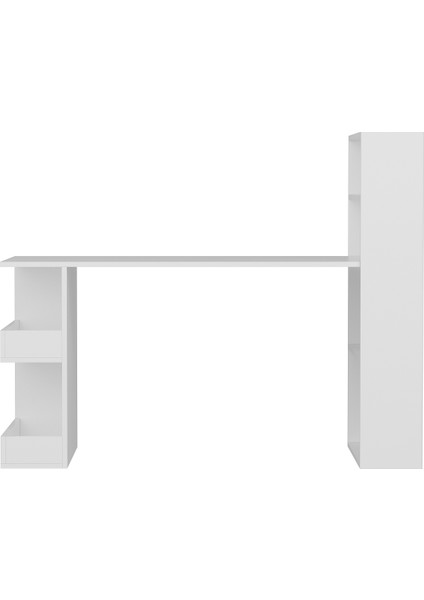 Cantek Dizayn Nirvana Kitaplıklı Çalışma Masası Beyaz
