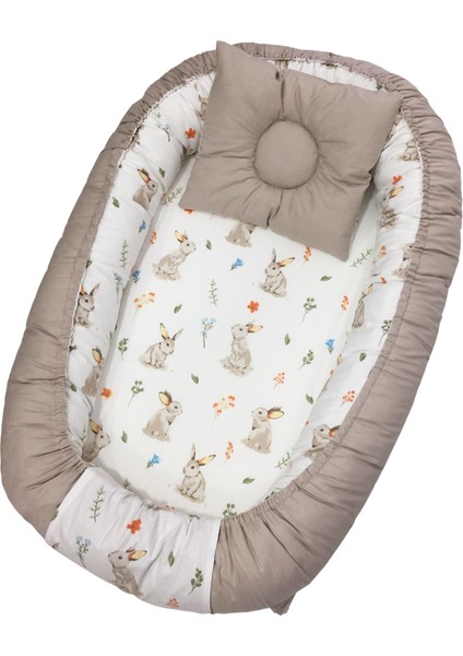 Bera Baby  Rabbit Model Kılıflı ve Fermuarlı Babynest Bebek Yuvası