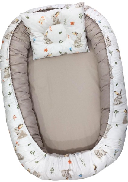 Bera Baby  Rabbit Model Kılıflı ve Fermuarlı Babynest Bebek Yuvası