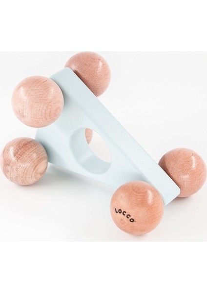 Ahşap Üçgen Araba Mavi