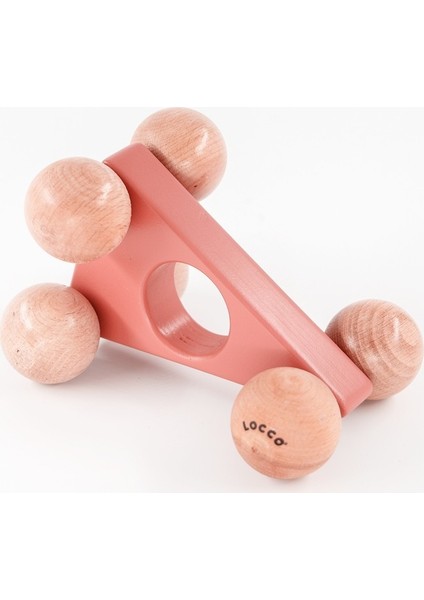 Ahşap Üçgen Araba Pembe