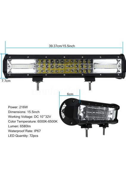 540W 180 Combo LED Delici&yayıcı Off Road Lambası Projektör 100CM