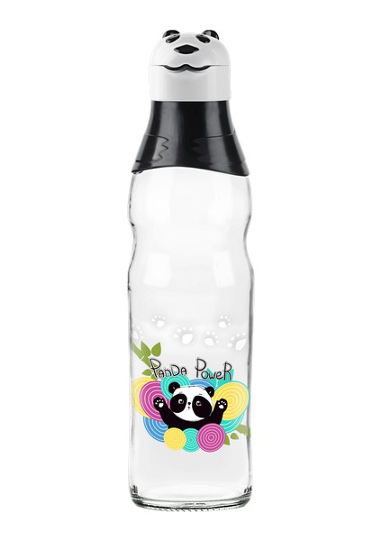 Şeffaf Cam Şişe Panda 1000 ml