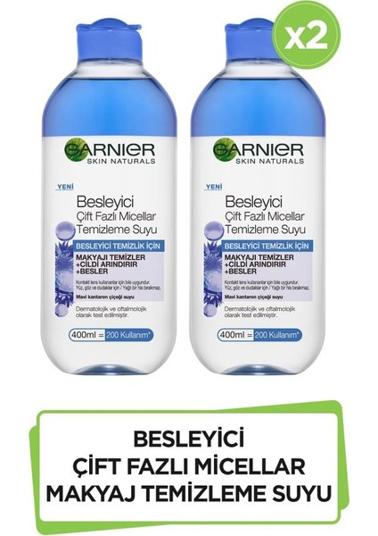 2'li Çift Fazlı Micellar Makyaj Temizleme Suyu 400 ml
