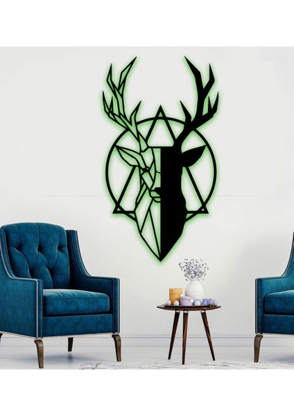 LED Işıklı Tablo Dağ Geyik Modeli