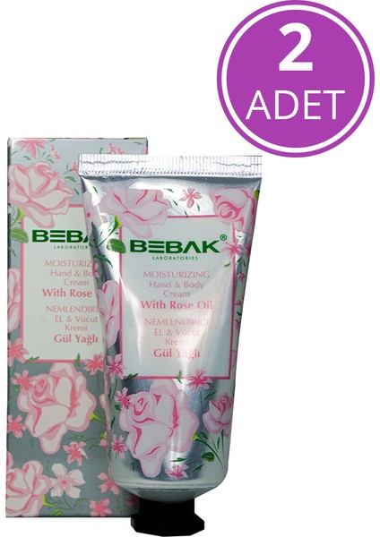 Gül Özlü Nemlendirici El Kremi Tüp 2x60 ml