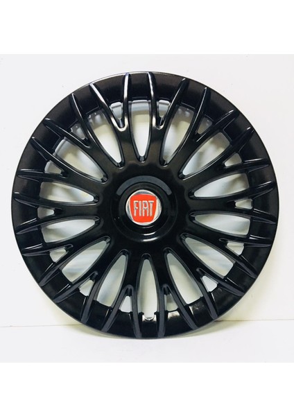 Fiat 16 inç Piano Black Jant Kapağı 4 Adet Amblem