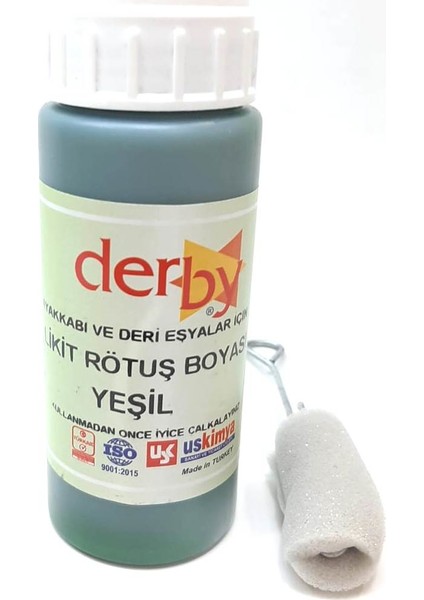 Deri Eşya,ayakkabı,direksiyon Rutuş ve Boyası Yeşil +Uygulama Süngeri