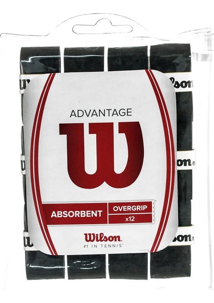 Advantage Absorbent Overgrip 12LI Raket Gribi WRZ4034BK