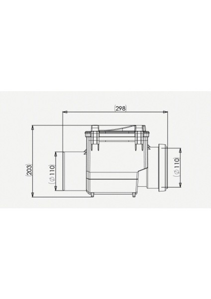 Plastik Atık Pis Su Çekvalf Klapeli 110MM TPB033