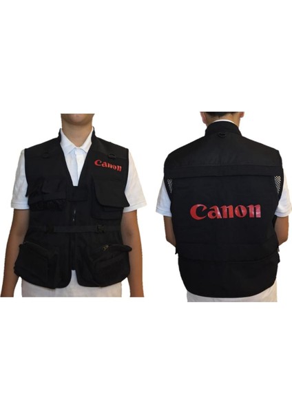Canon Siyah Fotoğrafçı Yeleği Xxl Beden