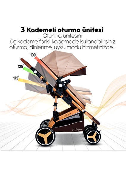 Baby Home 945 Paris Travel Sistem Bebek Arabası Anne Yanı Sepet Beşik 7 İn 1 Takım