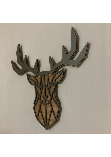 Dekoratif Ahşap Geyik TABLOSU(70X70CM)