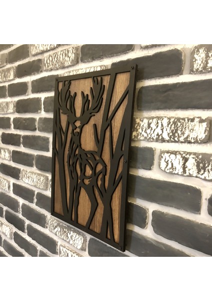 Dekoratif Ahşap Tablo Geyik ÇERÇEVELİ(70X49CM) indirimleri