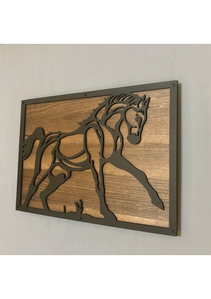 Dekoratif Ahşap At TABLOSU(70X49CM)