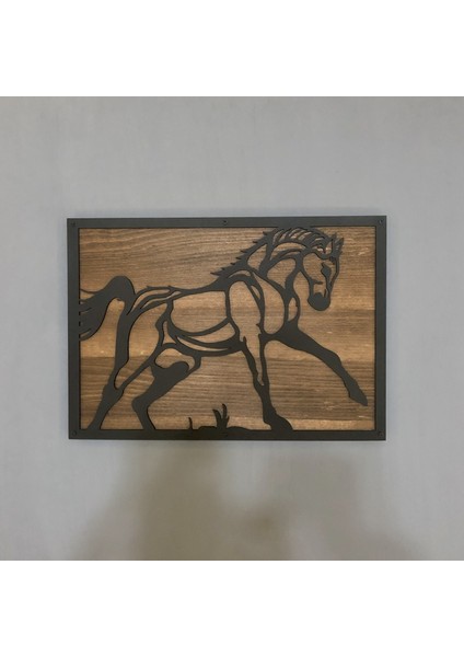 Dekoratif Ahşap At TABLOSU(70X49CM)