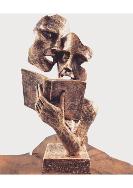 Kitap Okuyan Çift Heykeli,kitap Okuyan Dekoratif Biblo,kitap Okuyan Hediyelik Figür,kitap Okuyan Büst