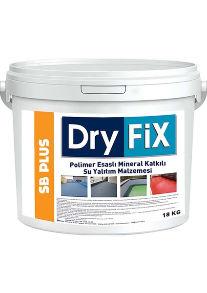 Sb Plus Polimer Mineral Katkılı Su Yalıtımı Beyaz 18 kg