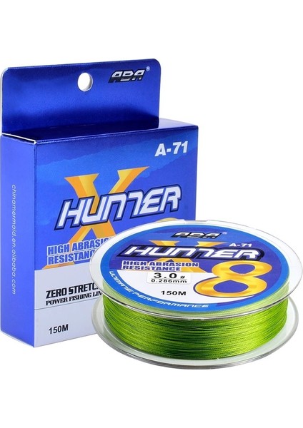 Hunter 8 Kat Örgü Ip Misina 150 mt 0.16 mm Yeşil