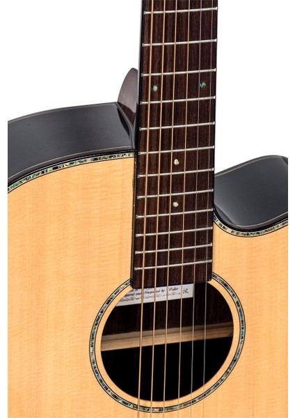 VA555 Solid Top Cutaway Akustik Gitar Parlak Cilalı