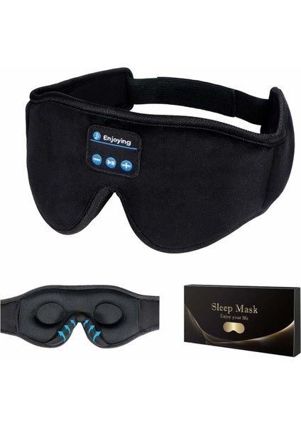 Uyku Kulaklıkları 3D Uyku Maskesi Bluetooth 5.0 Kablosuz Müzik Göz Maskesi